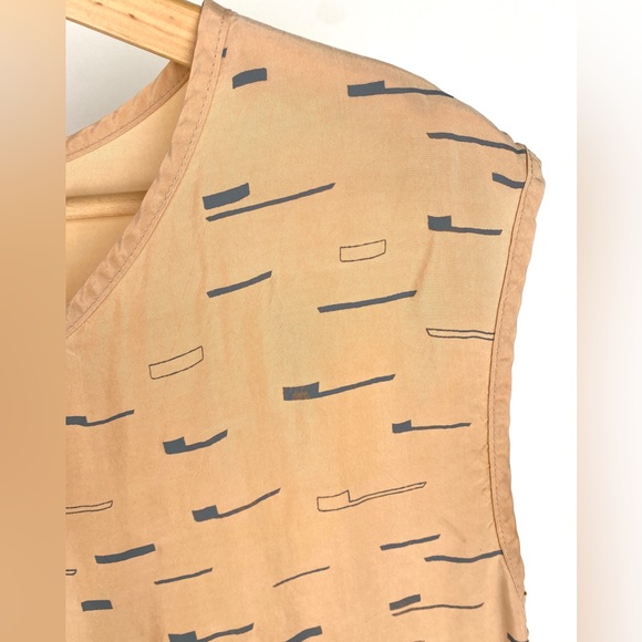 MIG Make It Good Sleeveless Blouse Cupro Geometric - Picture 3 of 7